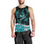 Polynesian Tribal Men Tank Top with Sharks Tattoo Green LT6 - Polynesian Pride