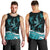 Polynesian Tribal Men Tank Top with Sharks Tattoo Green LT6 - Polynesian Pride