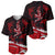 Polynesian Tribal Baseball Jersey with Sharks Tattoo Red LT6 - Polynesian Pride