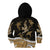 Polynesian Tribal Kid Hoodie with Sharks Tattoo Gold LT6 - Polynesian Pride