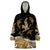 Polynesian Tribal Wearable Blanket Hoodie with Sharks Tattoo Gold LT6 One Size Gold - Polynesian Pride