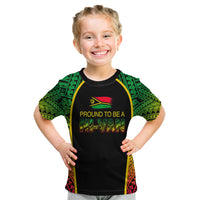 Custom Vanuatu Kid T Shirt Pround To Be A Ni-Van LT6 Black - Polynesian Pride