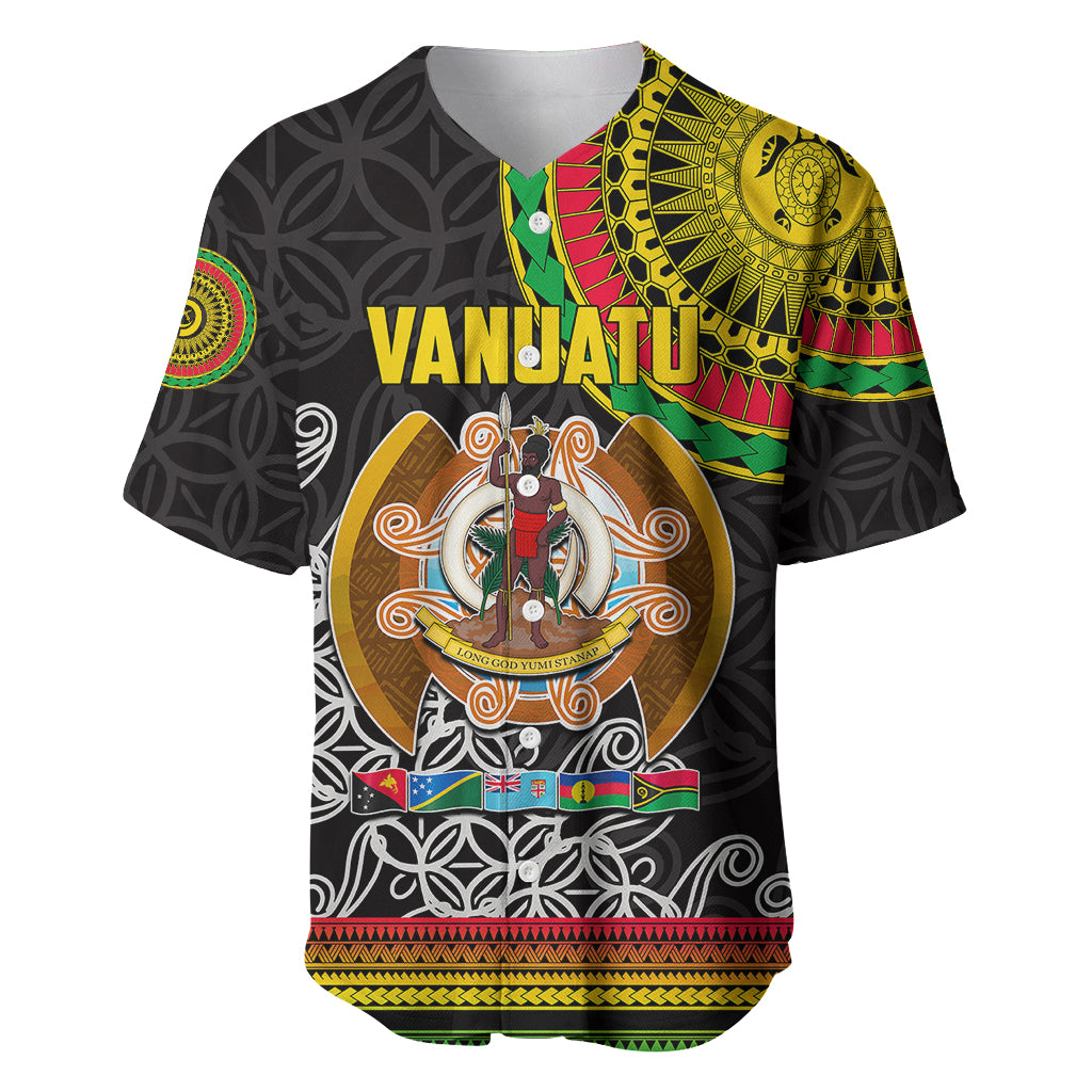 Vanuatu Baseball Jersey Melanesian Festival LT6 Black - Polynesian Pride