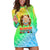 Melanesian Festival 2023 Hoodie Dress Fest'Napuan Colorful Style LT6 Green - Polynesian Pride