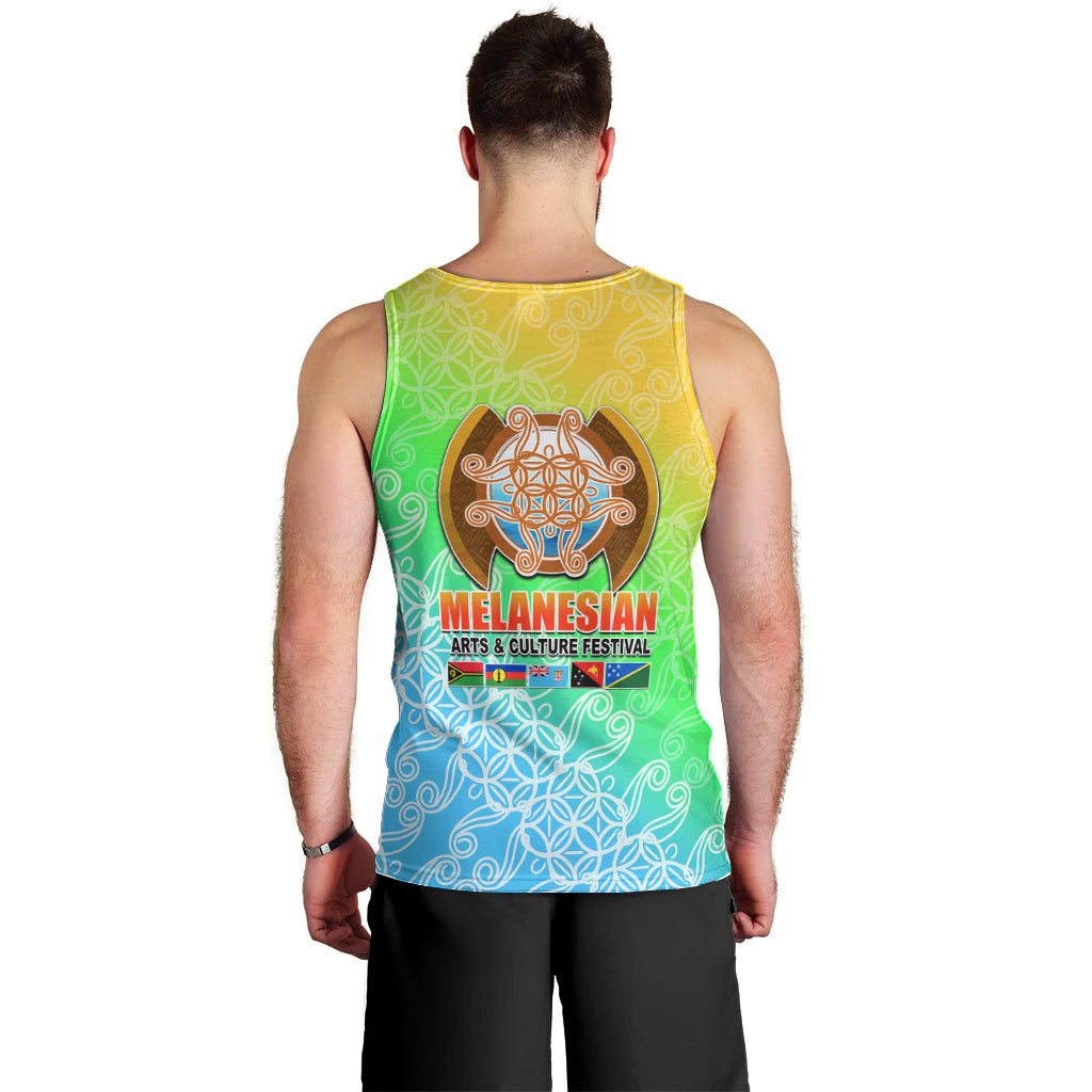 Melanesian Festival 2023 Men Tank Top Fest'Napuan Colorful Style LT6 - Polynesian Pride