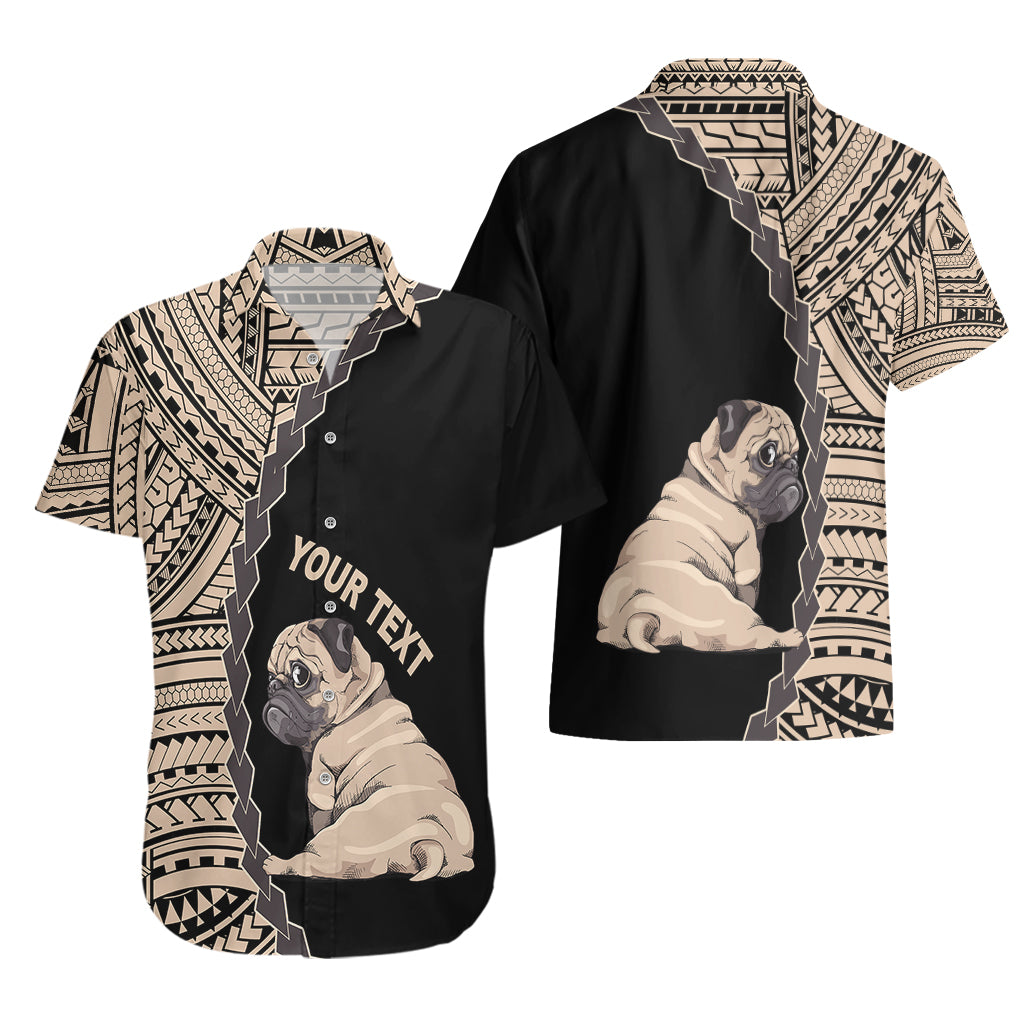 Custom Pug Dog Hawaiian Shirt With Polynesian Tribal Tattoo LT6 - Polynesian Pride