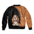 Custom Basset Hound Dog Bomber Jacket With Polynesian Tribal Tattoo LT6 - Polynesian Pride