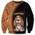 Custom Basset Hound Dog Sweatshirt With Polynesian Tribal Tattoo LT6 Unisex Black - Polynesian Pride