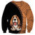 Custom Basset Hound Dog Sweatshirt With Polynesian Tribal Tattoo LT6 - Polynesian Pride
