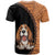 Custom Basset Hound Dog T Shirt With Polynesian Tribal Tattoo LT6 - Polynesian Pride