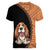 Custom Basset Hound Dog Women V Neck T Shirt With Polynesian Tribal Tattoo LT6 - Polynesian Pride