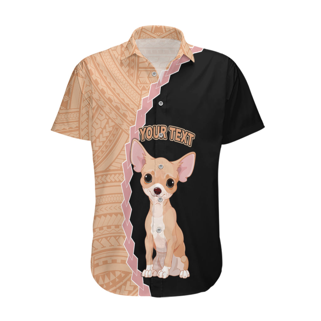 Custom Chihuahua Dog Hawaiian Shirt With Polynesian Tribal Tattoo LT6 Black - Polynesian Pride