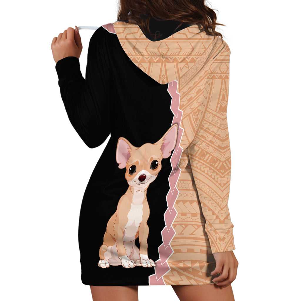 Custom Chihuahua Dog Hoodie Dress With Polynesian Tribal Tattoo LT6 - Polynesian Pride