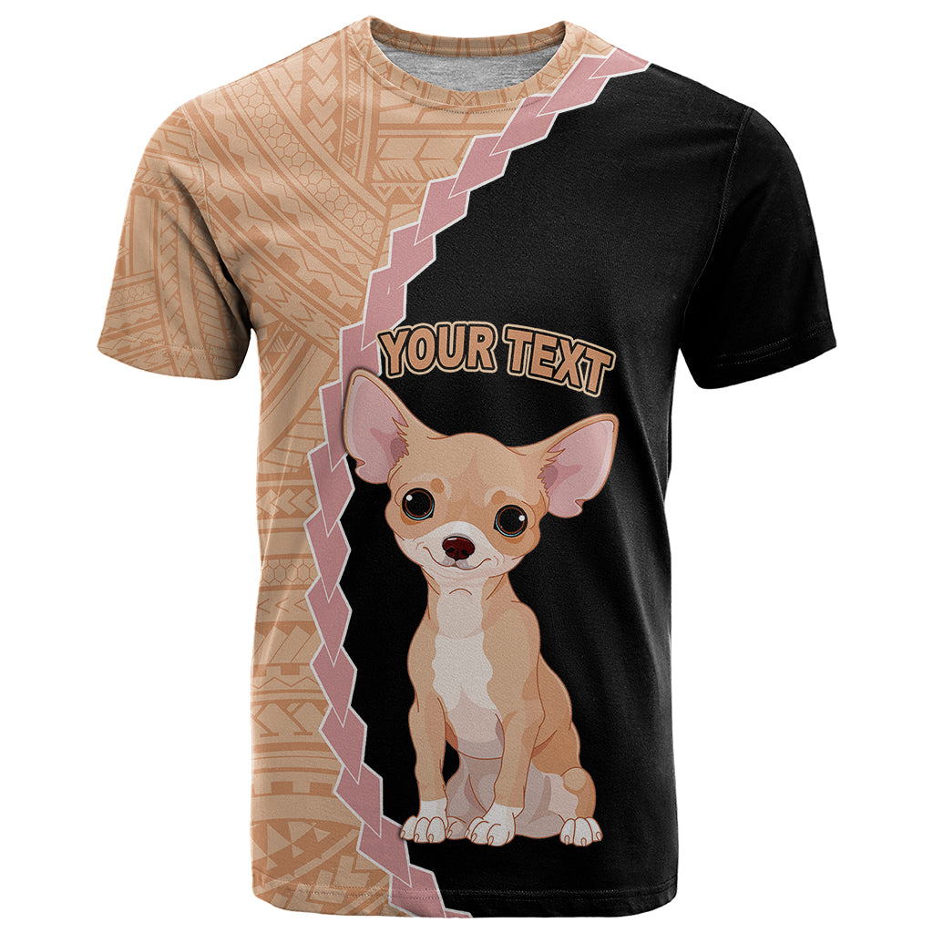 Custom Chihuahua Dog T Shirt With Polynesian Tribal Tattoo LT6 Black - Polynesian Pride