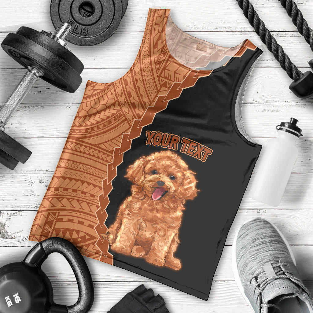 Custom Poodle Dog Men Tank Top With Polynesian Tribal Tattoo LT6 Black - Polynesian Pride