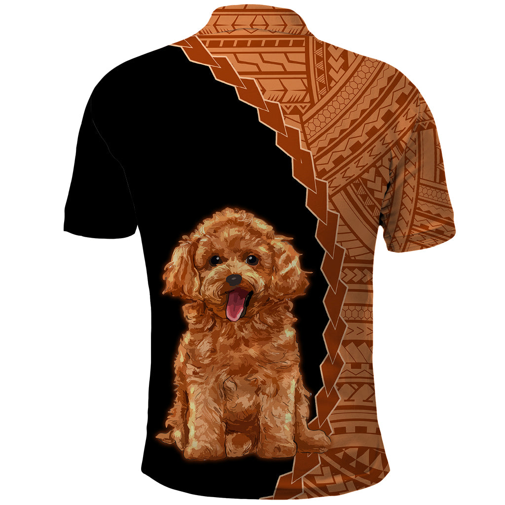 Custom Poodle Dog Polo Shirt With Polynesian Tribal Tattoo LT6 - Polynesian Pride