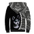 Custom Husky Dog Sherpa Hoodie With Polynesian Tribal Tattoo LT6 - Polynesian Pride