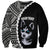 Custom Husky Dog Sweatshirt With Polynesian Tribal Tattoo LT6 Unisex Black - Polynesian Pride