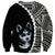 Custom Husky Dog Sweatshirt With Polynesian Tribal Tattoo LT6 - Polynesian Pride