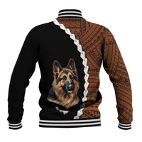 Custom German Shepherd Dog Baseball Jacket With Polynesian Tribal Tattoo LT6 - Polynesian Pride