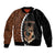 Custom German Shepherd Dog Bomber Jacket With Polynesian Tribal Tattoo LT6 Unisex Black - Polynesian Pride