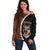 Custom German Shepherd Dog Off Shoulder Sweater With Polynesian Tribal Tattoo LT6 Women Black - Polynesian Pride