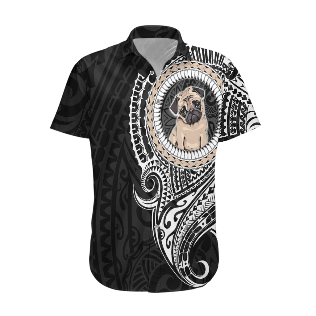 Polynesian Pug Dog Hawaiian Shirt Dog In My Heart LT6 Black - Polynesian Pride