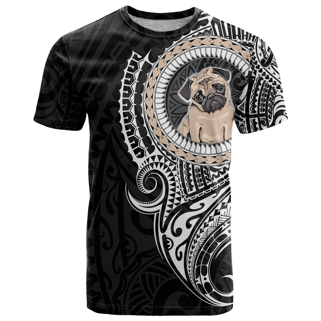 Polynesian Pug Dog T Shirt Dog In My Heart LT6 Black - Polynesian Pride