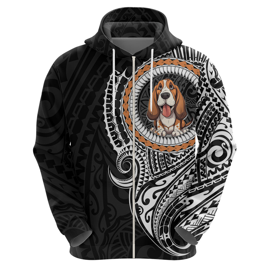 Polynesian Basset Hound Dog Hoodie Dog In My Heart LT6 - Polynesian Pride