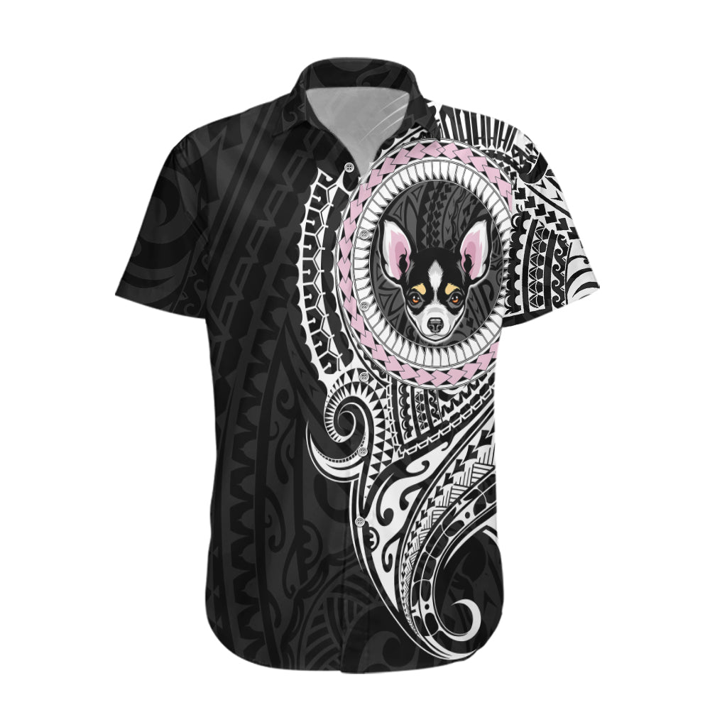 Polynesian Chihuahua Dog Hawaiian Shirt Dog In My Heart LT6 Black - Polynesian Pride