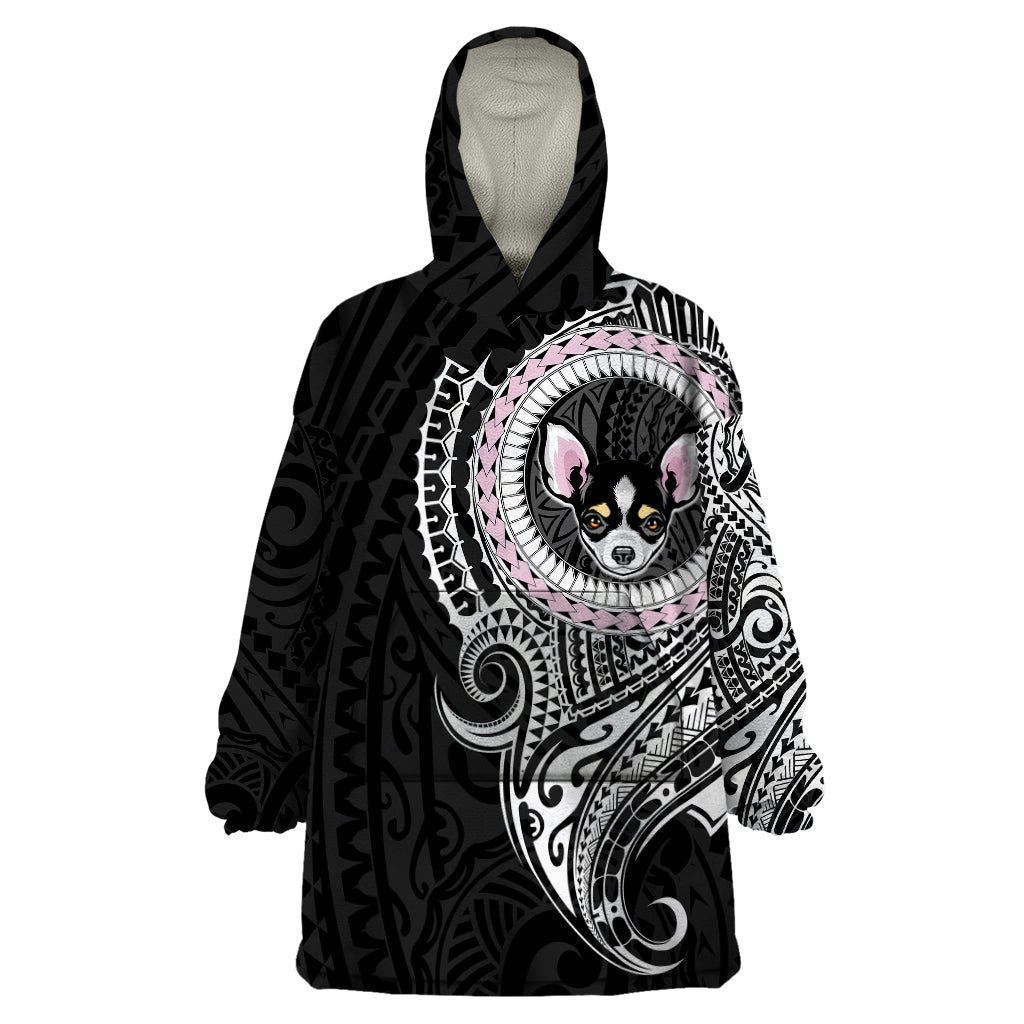 Polynesian Chihuahua Dog Wearable Blanket Hoodie Dog In My Heart LT6 One Size Black - Polynesian Pride