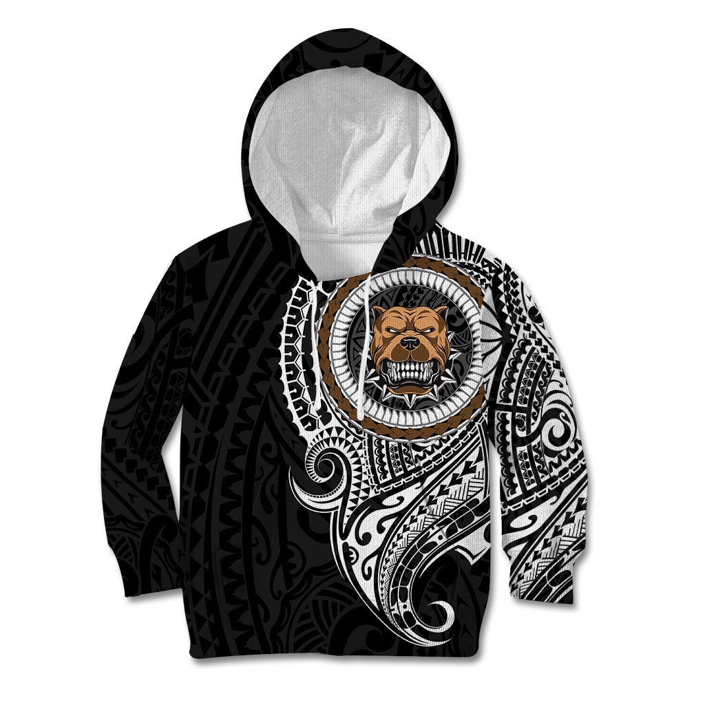 Polynesian Pitbull Dog Kid Hoodie Dog In My Heart LT6 Hoodie Black - Polynesian Pride