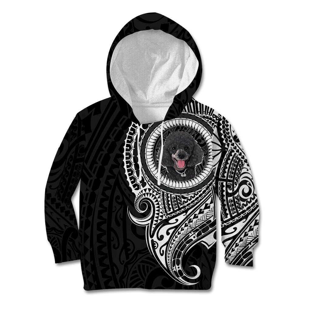 Polynesian Poodle Dog Kid Hoodie Dog In My Heart LT6 Hoodie Black - Polynesian Pride