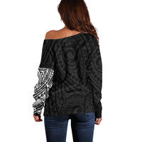 Polynesian Husky Dog Off Shoulder Sweater Dog In My Heart LT6 - Polynesian Pride