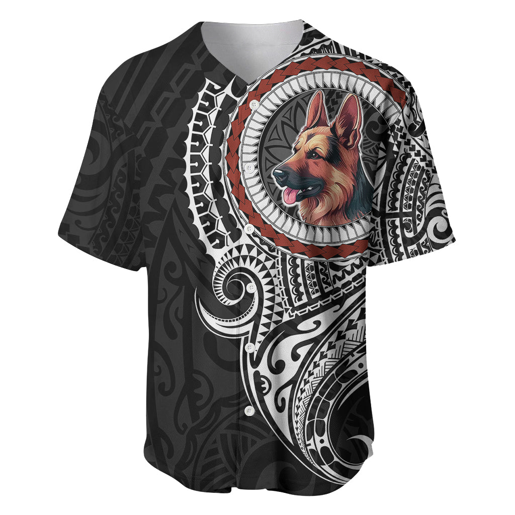 Polynesian German Shepherd Dog Baseball Jersey Dog In My Heart LT6 Black - Polynesian Pride