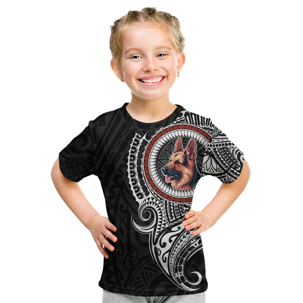 Polynesian German Shepherd Dog Kid T Shirt Dog In My Heart LT6 Black - Polynesian Pride