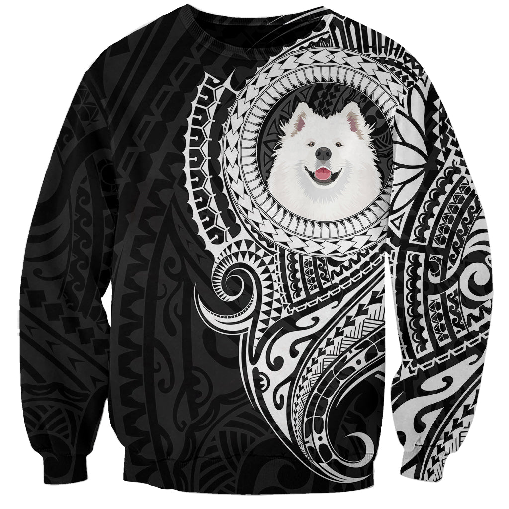 Polynesian Samoyed Dog Sweatshirt Dog In My Heart LT6 Unisex Black - Polynesian Pride