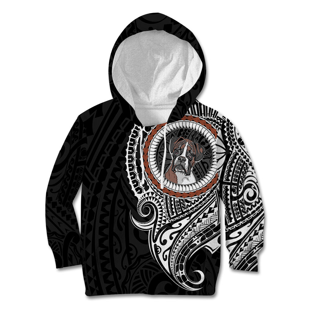 Polynesian Boxer Dog Kid Hoodie Dog In My Heart LT6 Hoodie Black - Polynesian Pride