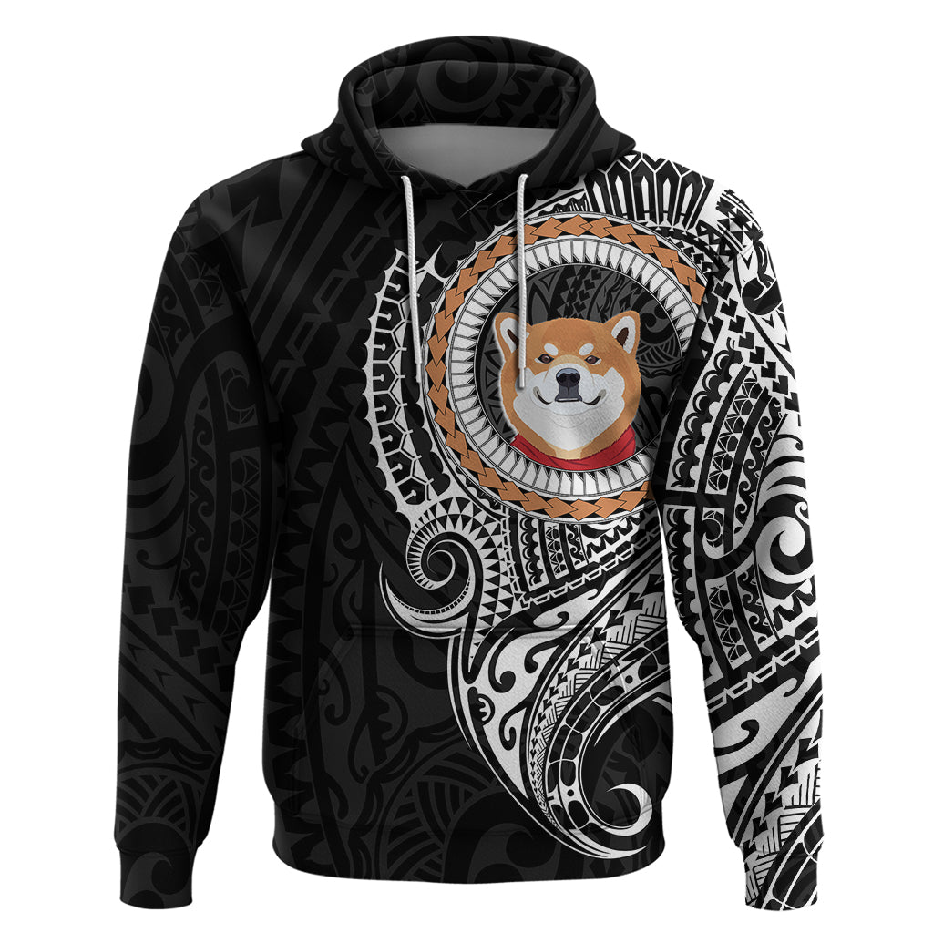 Polynesian Shiba Inu Dog Hoodie Dog In My Heart LT6 Black - Polynesian Pride