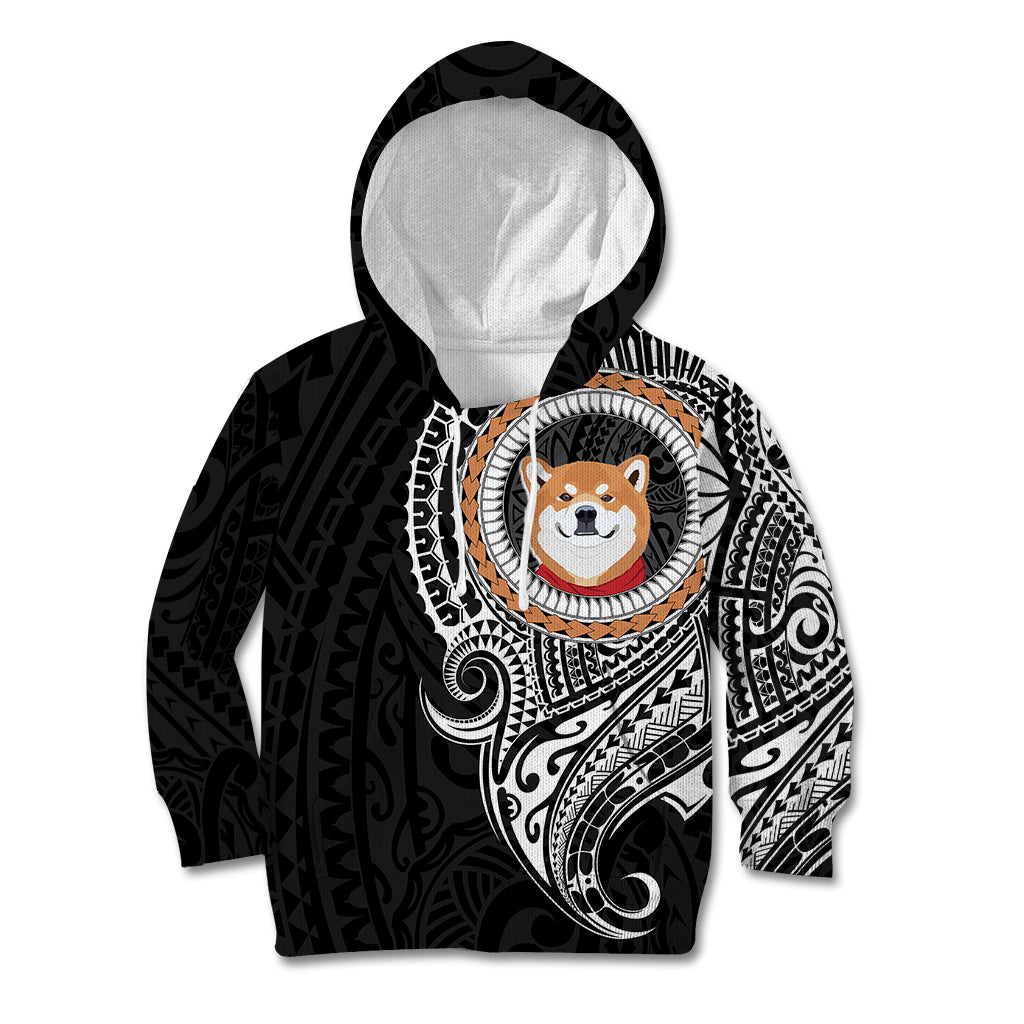 Polynesian Shiba Inu Dog Kid Hoodie Dog In My Heart LT6 Hoodie Black - Polynesian Pride