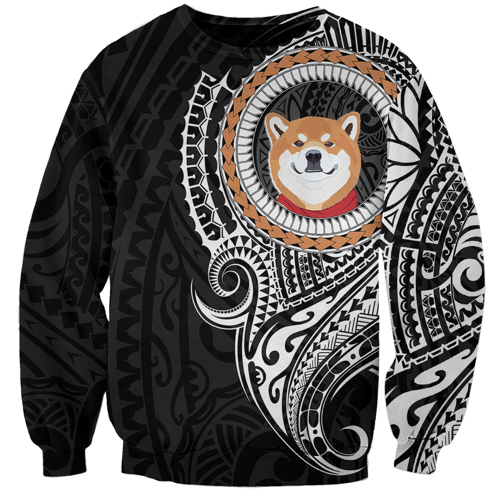 Polynesian Shiba Inu Dog Sweatshirt Dog In My Heart LT6 Unisex Black - Polynesian Pride