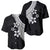 Polynesian Baseball Jersey With Plumeria Flower White LT6 - Polynesian Pride