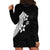 Polynesian Hoodie Dress With Plumeria Flower White LT6 - Polynesian Pride