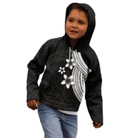 Polynesian Kid Hoodie With Plumeria Flower White LT6 - Polynesian Pride