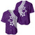 Polynesian Baseball Jersey With Plumeria Flower Purple LT6 - Polynesian Pride