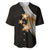 Polynesian Baseball Jersey With Plumeria Flower Gold LT6 Gold - Polynesian Pride