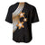 Polynesian Baseball Jersey With Plumeria Flower Gold LT6 - Polynesian Pride