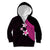 Polynesian Kid Hoodie With Plumeria Flower Pink LT6 Zip Hoodie Pink - Polynesian Pride