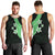 Polynesian Men Tank Top With Plumeria Flower Green LT6 - Polynesian Pride