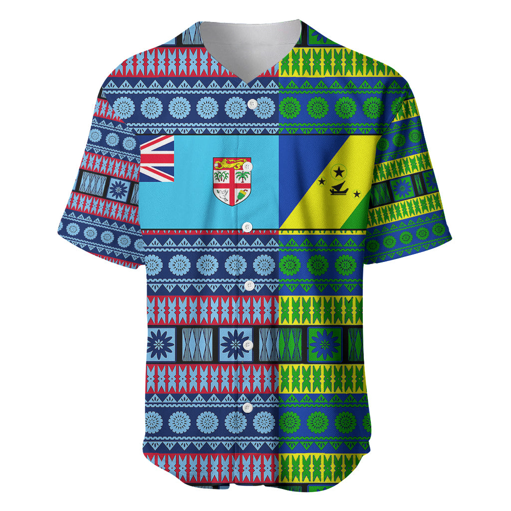 (Custom Personalised) Fiji Malampa Baseball Jersey Tribal Patterns LT6 Blue - Polynesian Pride